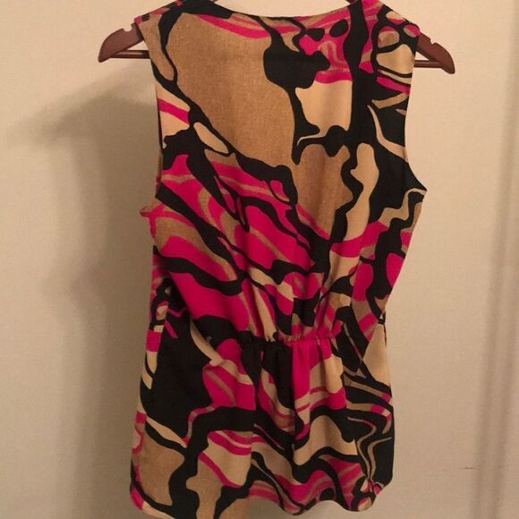 Anne Klein Cross Neck Sleeveless Blouse - Size M - Picture 7 of 8